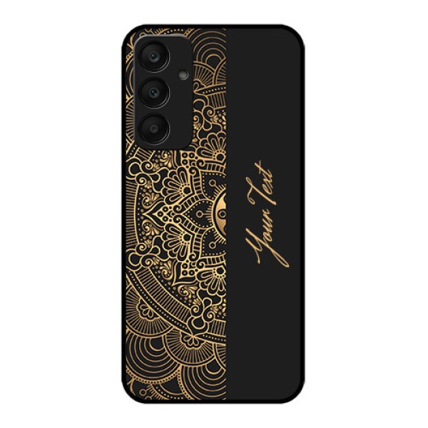Samsung Galaxy A25 5G Custom Glass Phone Case - Mandala Art With Custom Text Design Samsung Galaxy A25 5G Custom Glass Phone Case - Mandala Art With Custom Text Design