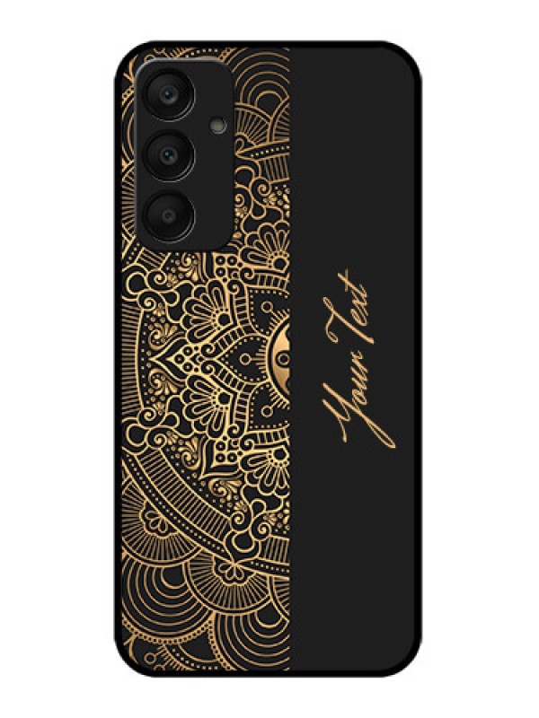 Custom Samsung Galaxy A25 5G Custom Glass Phone Case - Mandala Art With Custom Text Design