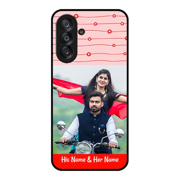 Galaxy A26 5G Custom Glass Phone Case - Red Pattern Case Design Galaxy A26 5G Custom Glass Phone Case - Red Pattern Case Design