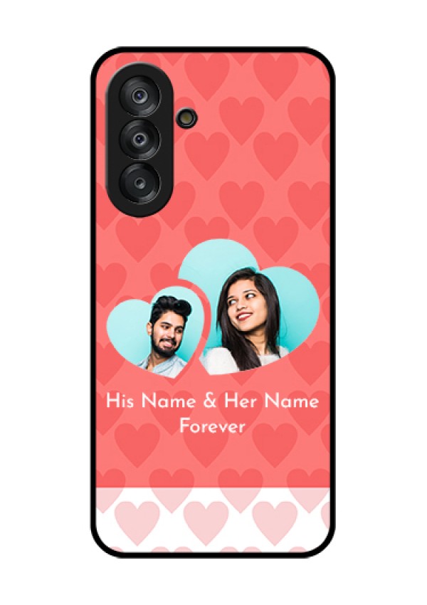 Galaxy A26 5G Custom Glass Phone Case - Couple Pic Upload Design