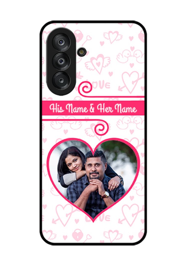 Galaxy A26 5G Custom Glass Phone Case - Heart Shape Love Design