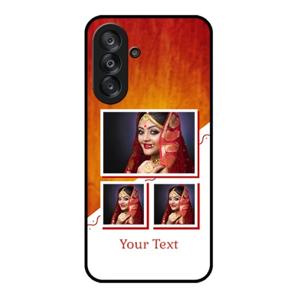 Galaxy A26 5G Custom Glass Phone Case - Wedding Memories Design