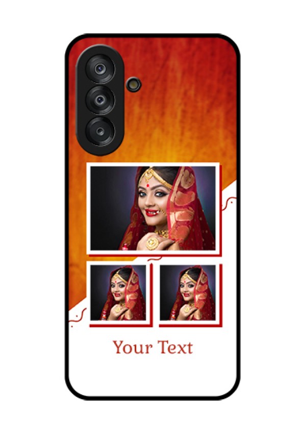 Galaxy A26 5G Custom Glass Phone Case - Wedding Memories Design
