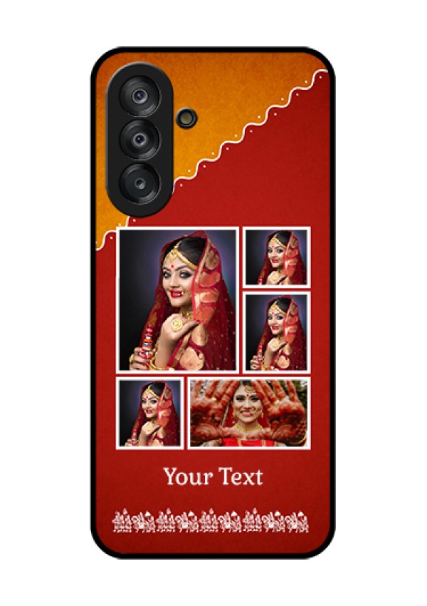 Galaxy A26 5G Custom Glass Phone Case - Wedding Pic Upload Design