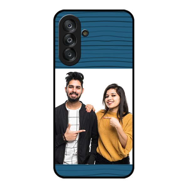 Galaxy A26 5G Custom Glass Phone Case - Blue Pattern Cover Design Galaxy A26 5G Custom Glass Phone Case - Blue Pattern Cover Design