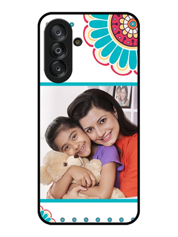 Custom Galaxy A26 5G Custom Glass Phone Case - Flower Design