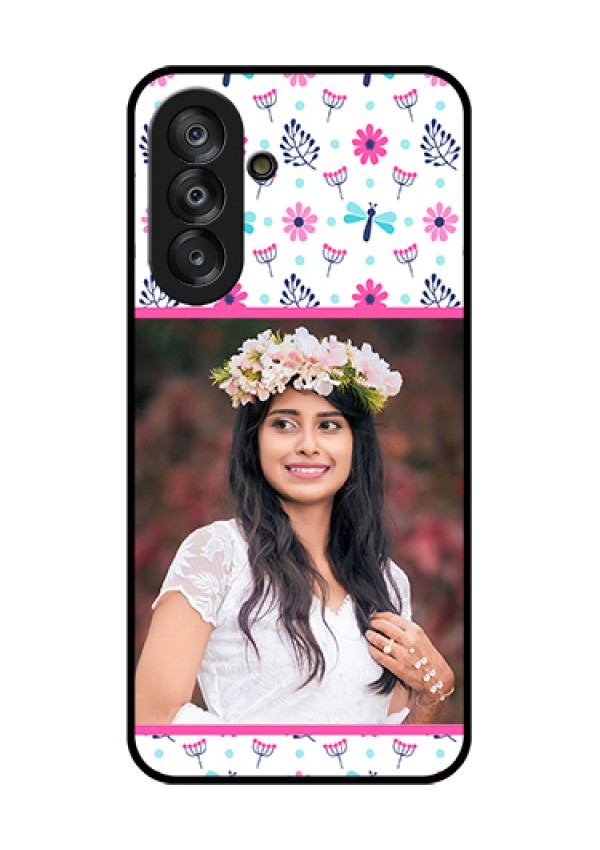 Galaxy A26 5G Custom Glass Phone Case - Colorful Flower Design