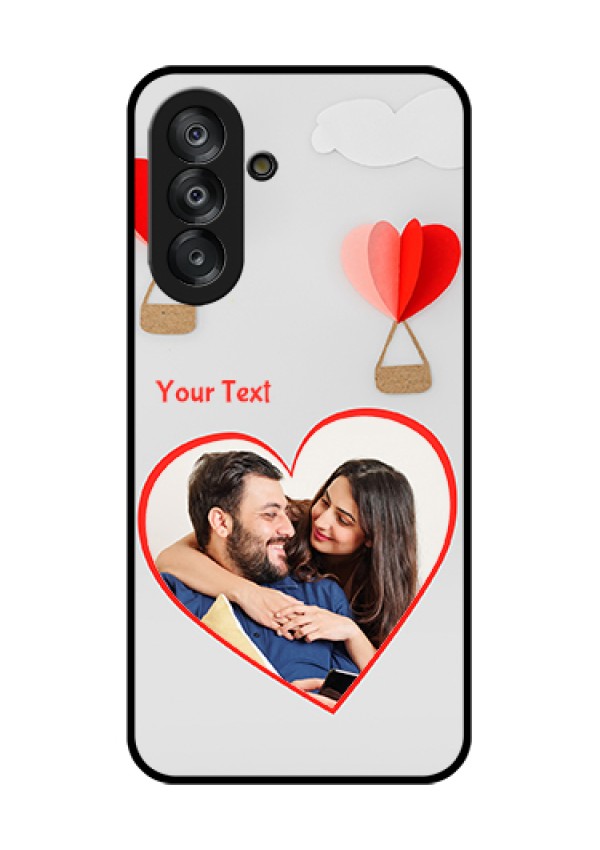 Galaxy A26 5G Custom Glass Phone Case - Parachute Love Design