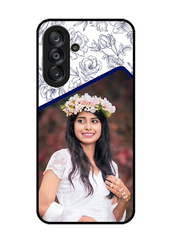 Galaxy A26 5G Custom Glass Phone Case - Classy Floral Design