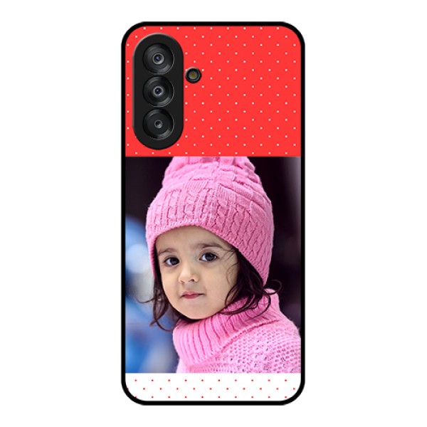Galaxy A26 5G Custom Glass Phone Case - Red Pattern Design
