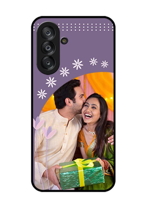 Galaxy A26 5G Custom Glass Phone Case - Lavender Flowers Design