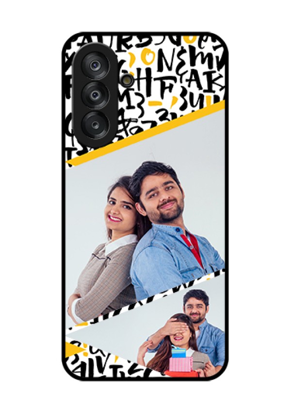 Galaxy A26 5G Custom Glass Phone Case - Letters Pattern Design