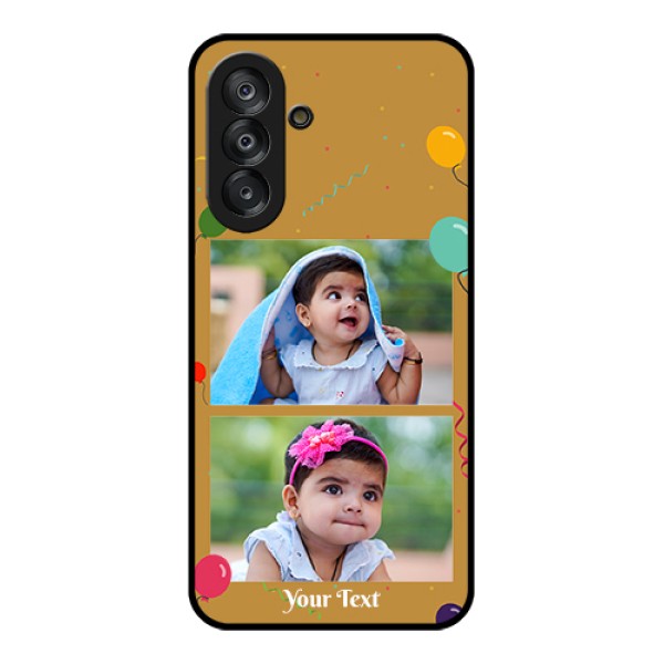 Galaxy A26 5G Custom Glass Phone Case - Image Holder With Birthday Celebrations Design