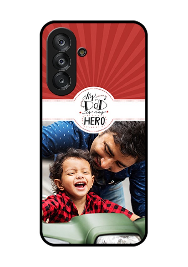 Galaxy A26 5G Custom Glass Phone Case - My Dad Hero Design