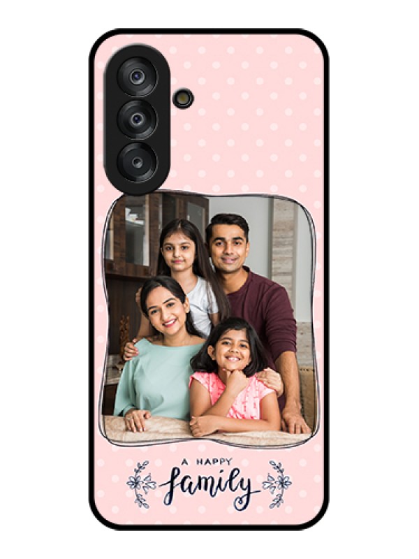 Custom Galaxy A26 5G Custom Glass Phone Case - Family With Dots Design