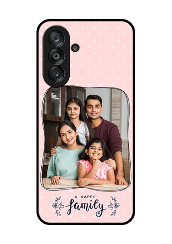 Galaxy A26 5G Custom Glass Phone Case - Family With Dots Design