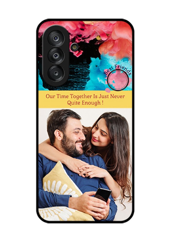 Galaxy A26 5G Custom Glass Phone Case - Quote With Acrylic Painting Design