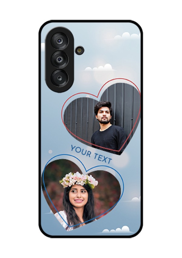 Galaxy A26 5G Custom Glass Phone Case - Blue Color Couple Design