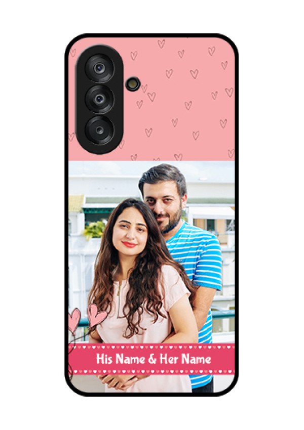 Galaxy A26 5G Custom Glass Phone Case - Love Design Peach Color
