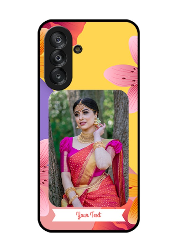 Galaxy A26 5G Custom Glass Phone Case - 3 Image With Vintage Floral Design