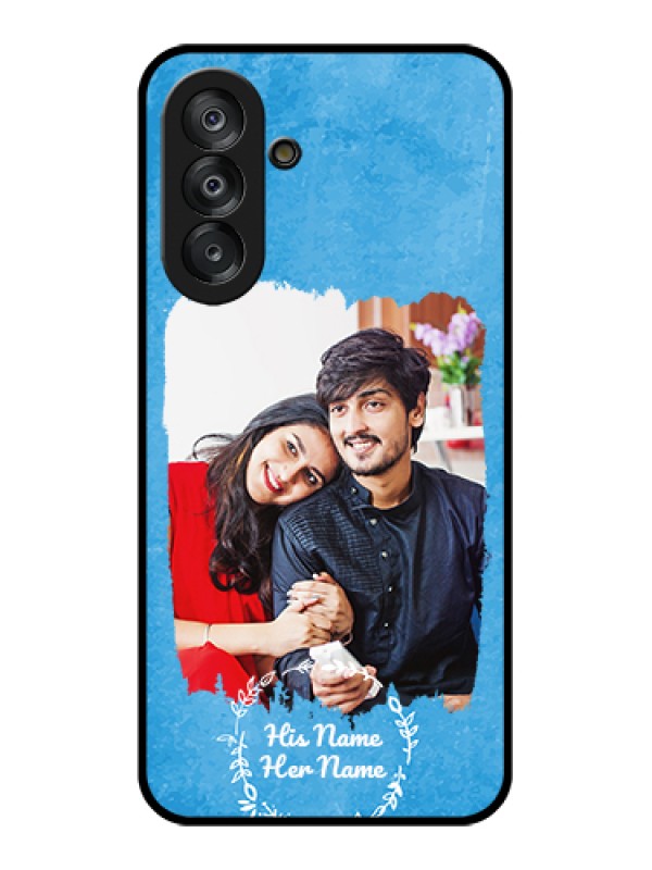 Custom Galaxy A26 5G Custom Glass Phone Case - Blue Color Vintage Design