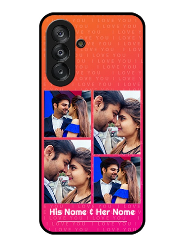 Custom Galaxy A26 5G Custom Glass Phone Case - I Love You Pink Design