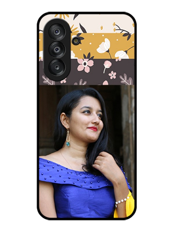 Custom Galaxy A26 5G Custom Glass Phone Case - Stylish Floral Design