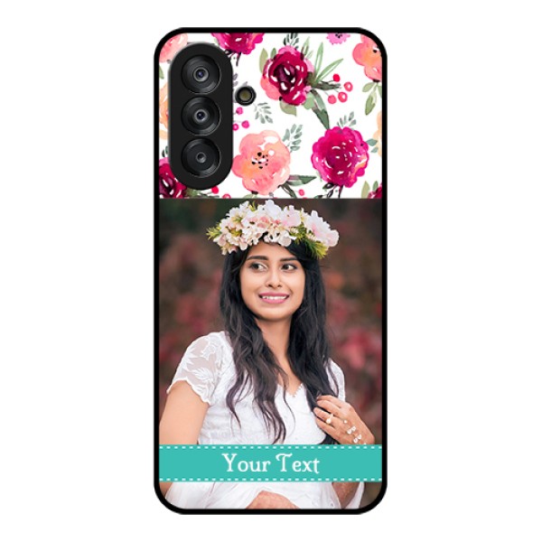 Galaxy A26 5G Custom Glass Phone Case - Water Colors Floral Design