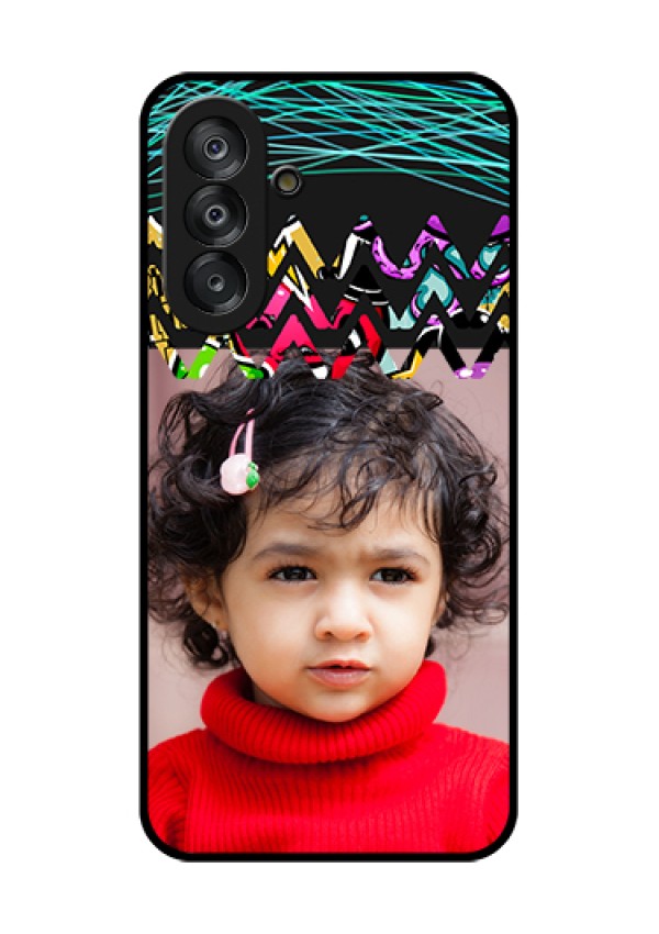 Galaxy A26 5G Custom Glass Phone Case - Neon Abstract Design