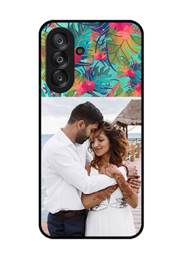 Galaxy A26 5G Custom Glass Phone Case - Watercolor Floral Design