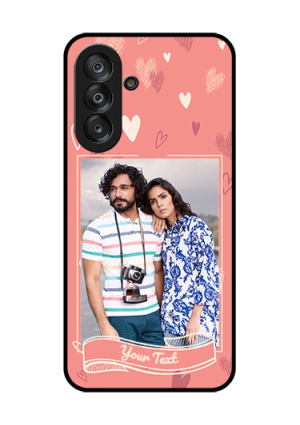 Galaxy A26 5G Custom Glass Phone Case - Love Doodle Art Design