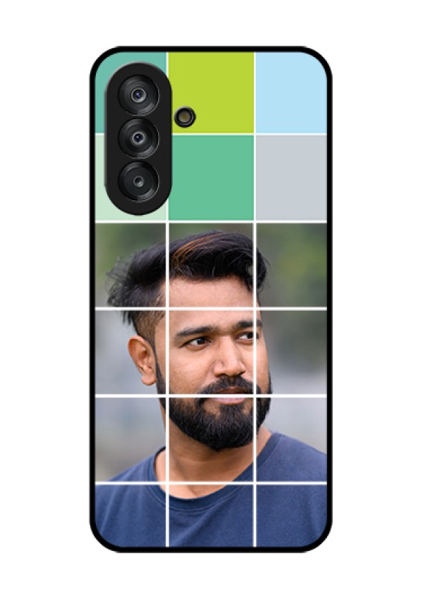 Galaxy A26 5G Custom Glass Phone Case - With White Box Pattern