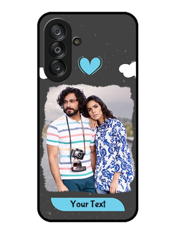 Custom Galaxy A26 5G Custom Glass Phone Case - Splashes With Love Doodles Design