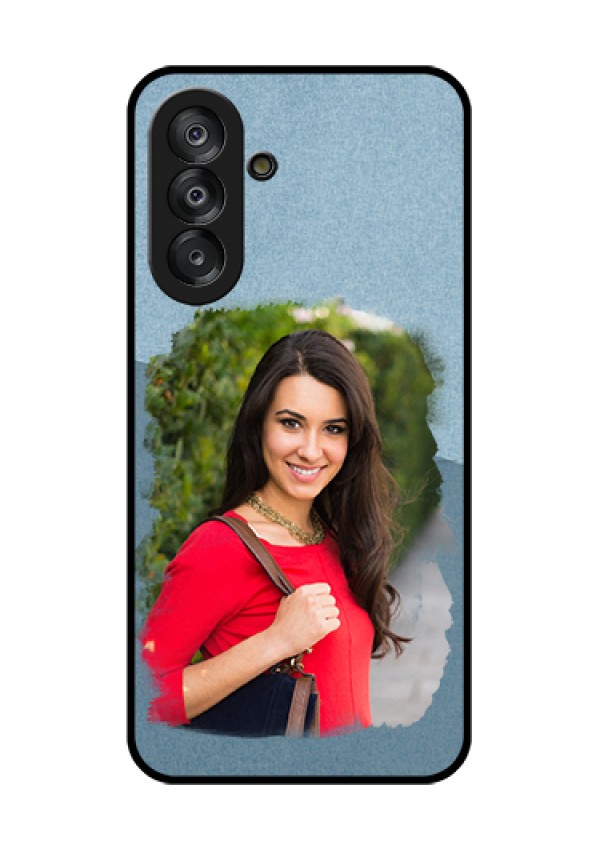 Galaxy A26 5G Custom Glass Phone Case - Grunge Line Art Design