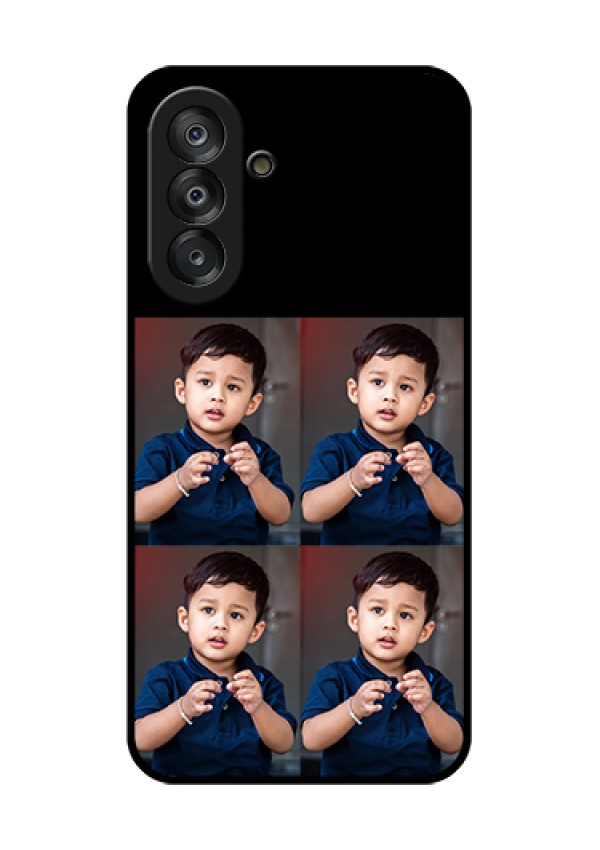 Galaxy A26 5G Custom Glass Phone Case - 4 Image Holder Design