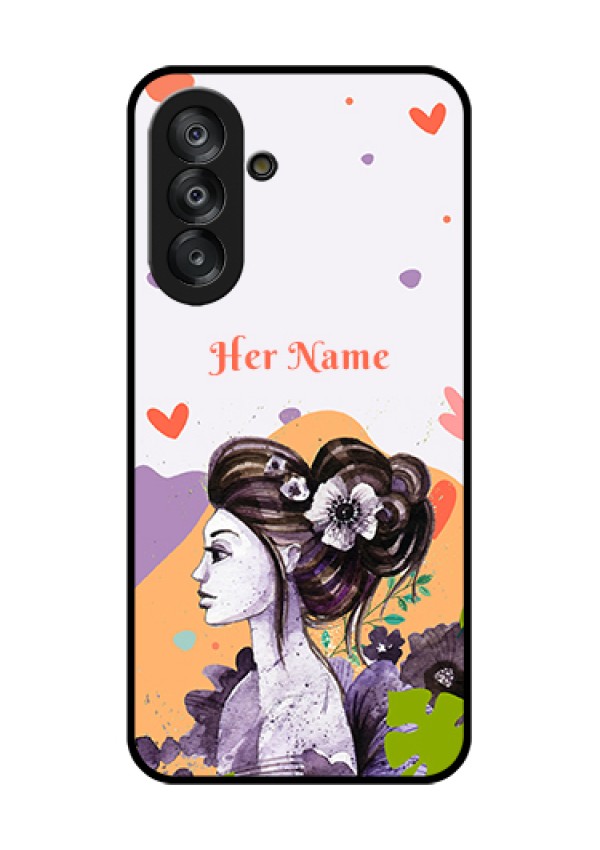 Galaxy A26 5G Custom Glass Phone Case - Woman And Nature Design