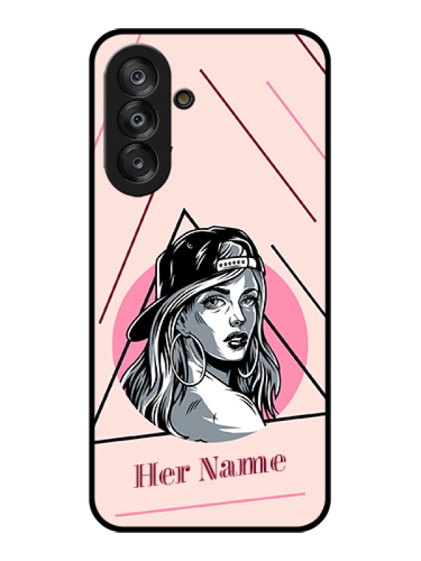 Custom Galaxy A26 5G Custom Glass Phone Case - Rockstar Girl Design