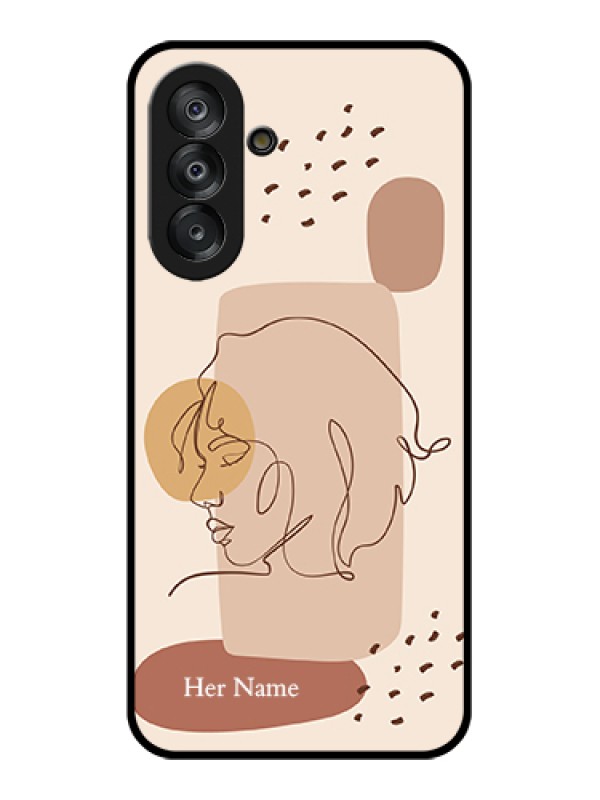 Custom Galaxy A26 5G Custom Glass Phone Case - Calm Woman Line Art Design