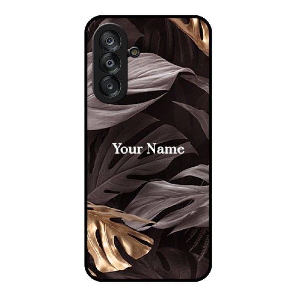 Galaxy A26 5G Custom Glass Phone Case - Wild Leaves Digital Paint Design Galaxy A26 5G Custom Glass Phone Case - Wild Leaves Digital Paint Design