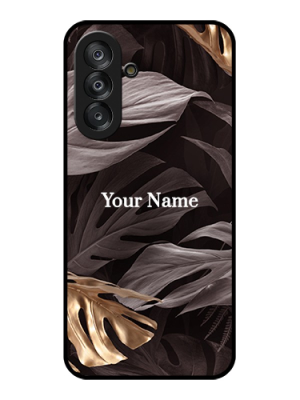 Custom Galaxy A26 5G Custom Glass Phone Case - Wild Leaves Digital Paint Design