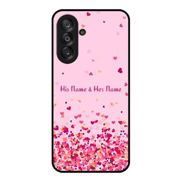 Galaxy A26 5G Custom Glass Phone Case - Floating Hearts Design Galaxy A26 5G Custom Glass Phone Case - Floating Hearts Design