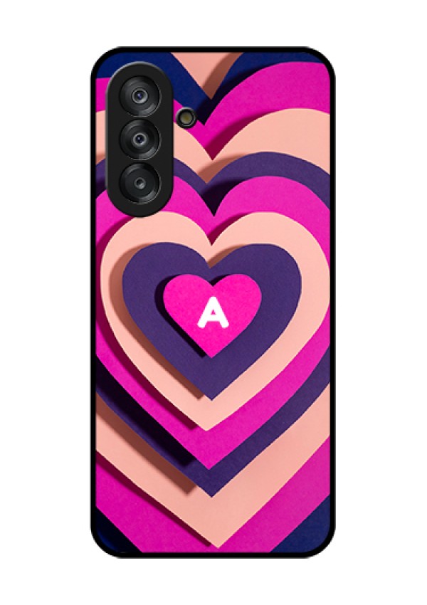 Galaxy A26 5G Custom Glass Phone Case - Cute Heart Pattern Design
