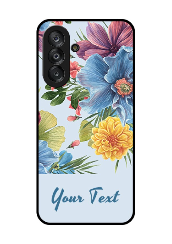 Galaxy A26 5G Custom Glass Phone Case - Stunning Watercolored Flowers Painting Design