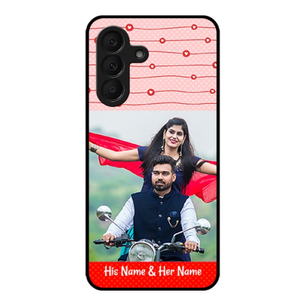 Samsung Galaxy A27 5G Custom Glass Phone Case - Red Pattern Case Design Samsung Galaxy A27 5G Custom Glass Phone Case - Red Pattern Case Design