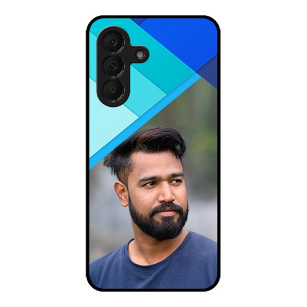 Samsung Galaxy A27 5G Custom Glass Phone Case - Blue Pattern Design