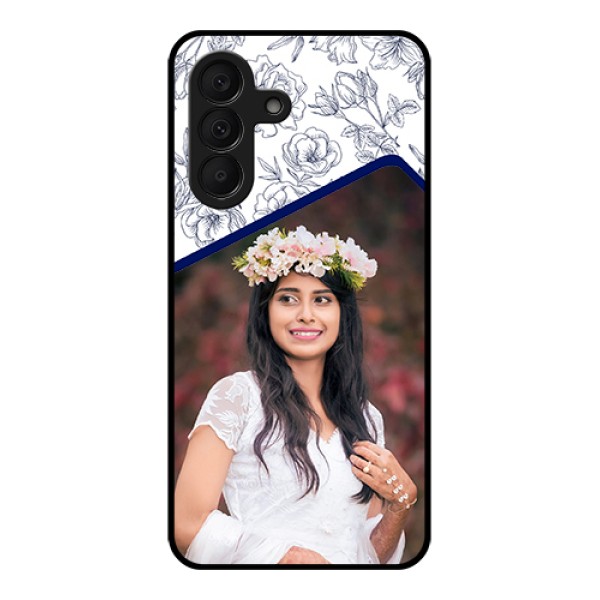 Samsung Galaxy A27 5G Custom Glass Phone Case - Classy Floral Design Samsung Galaxy A27 5G Custom Glass Phone Case - Classy Floral Design
