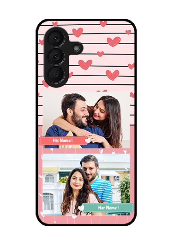 Samsung Galaxy A27 5G Custom Glass Phone Case - Photo With Heart Design