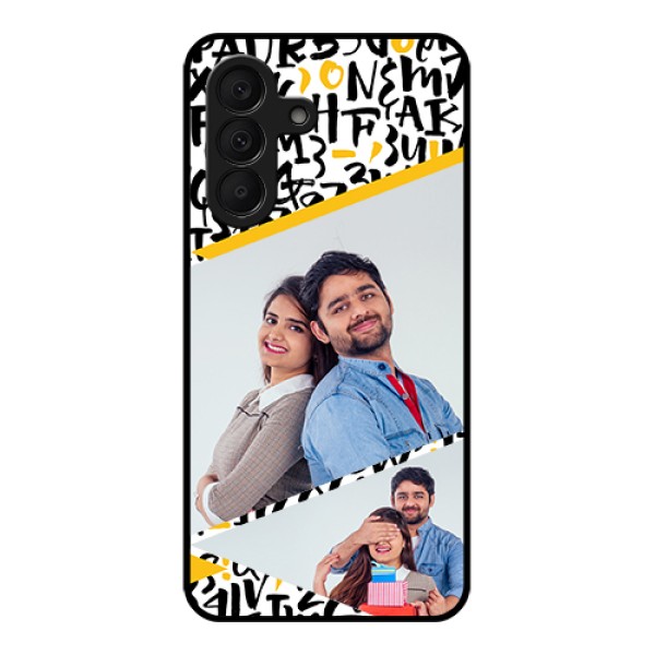 Samsung Galaxy A27 5G Custom Glass Phone Case - Letters Pattern Design