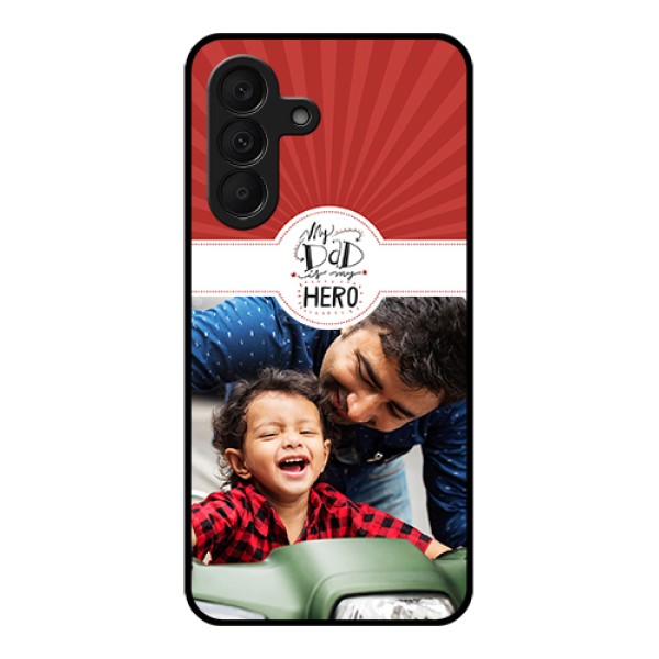 Samsung Galaxy A27 5G Custom Glass Phone Case - My Dad Hero Design