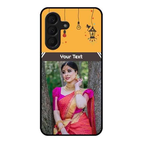 Samsung Galaxy A27 5G Custom Glass Phone Case - With Family Picture And Icons Samsung Galaxy A27 5G Custom Glass Phone Case - With Family Picture And Icons